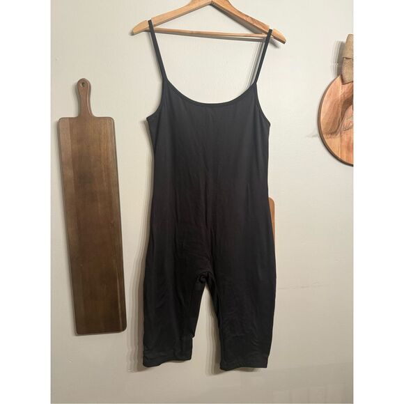 Bump Suit Black Scoop Neck Sleeveless Knit Maternity Romper Jumpsuit Size XL - Picture 1 of 4